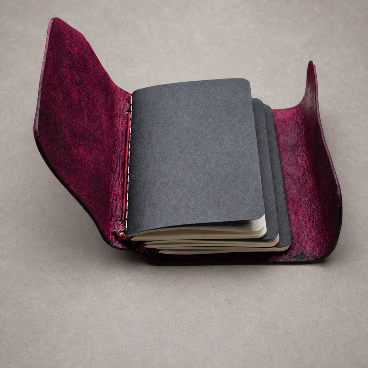 Leather Travel Journal - Spark (A6) - Rosehip